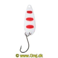 4005652821566 - Pro Staff Series Swindler Spoon - 30mm. - Vægt:2.3g. - Farve:Hvid/rød - 001 6067 204