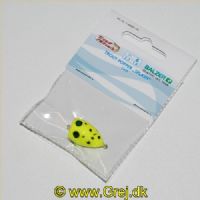 4005652828299 - Popper "Splash” - 22mm. - Vægt:1.6g. - Farve:Gul, UV - 001 6080 100<br>The „Splash“ is perfect for fishing in summer when the fishes are more passive. The Popper is tied to a leader and the hook is baited with natural baits or our Trout Collectors. The popper is twitched over the surface and this creates popping noises and imitates food which is falling in the water and attracts trouts. Can also be used as a pilot float.