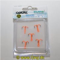 4005652829753 - Camtec Speci trekrog - Farve:Orange, UV - 001 7869 008<br>Camtec treble hook orange UV #8