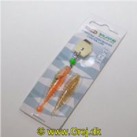 4005652844428 - Trout Collector, gummi chatter lure - Vægt:2.4g. - Farve:Guld - 001 6096 125<br>This bait has it all: We combine the advantages collectors of Cheburashka and Chatter lure. The metal plate provides a high water resistance when retrieving. Since the plate is mounted so that it can move, it swings from left to right with high frequency and really shakes the lure along with the Trout Collector. At the same time, the soft lure has maximum freedom of movement as the hook can move freely. The lure with the golden plate is used in murky water, the one with the titanium-coloured plate in clear water.
Comes with 2 Trout Collectors! The tungsten beads are available in 4 different weights.