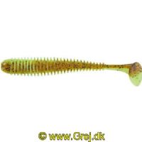 4005652861456 - Shirasu Street Worm Paddler - 50mm. - Vægt:1.5g. - Farve:Green Pumpkin - Baittype:Synkende - Smag/duft:Blæksprutte - 00