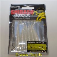 4005652861531 - Shirasu Street Worm Paddler - 75mm. - Vægt:2g. - Farve:Crystal - Baittype:Synkende - Smag/duft:Blæksprutte - 001 3397 704<br>Worm Paddler: Very versatile bait. It can be fished with a jig head as well as with finesse rigs such as Drop Shot or Texas Rig. Plays seductively with even the smallest movements. With squid flavor. Sinking!