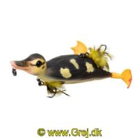 5706301537331 - Savage Gear Suicide Duck 15cm - 70g. Farve: Yellow<BR>
En meget naturtro overfladeagn er blevet til ved brug af 3D scan af en ælling. Denne Wobbler adskiller sig fuldstændig fra andre.  Når du laver et spinnestop stiger anden til overfladen igen hvor man nemt kan give små ryk som er vist på filmen. Noget af det mest naturlige gang jeg har set i den størrelse af wobbler. 
Med sine dobbelt roterende fødder ala som halen på en "whopper plopper" giver denne agn masser af liv og larm i overfladen med sin bagud splashende og ploppende effect. som en popper I overfladen. der tiltrækker rovfisk langtvækfra. En agn som virkelig er effektiv. når den fiskes ind I ryg… 
Som lystfisker giver det visuelle overfladefiskeri masser af intensitet med fiskestangen omend det er gedder I mosen. søen. brakvandet eller prøv den I troperne efter feks. GTer. Hajer mm..
Produceret I hård ABS plast til at kunne holde til rigtig mange gedder.
Savage Gear Suicide Duck har 2 monteringsmuligheder. da linen både kan monteret i næbet eller i brystet. 
Hvis linen bindes i næbet flyttes trækpunktet nedaf og det får Suicide Duck til at ligne en ælling der gør sig lille og prøver at flygte eller krybe væk.
Monteres linen i brystet på agnen. vil trækket være højere oppe og får agnen til at “stå” mere op og give mere siluet og mere vaklende gang. 