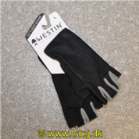 5707549504055 - HLF Fleece half finger gloves - Str. L - Farve: Sort/Grå - Fleece 