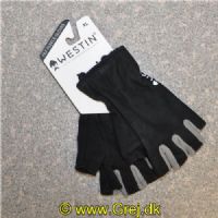 5707549504079 - HLF Fleece half finger gloves - Str. xl - Farve: Sort/Grå - Fleece 