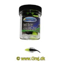 747191999644 - Waterstar - Rubber Baits - Model: Fat Boy junior - 3,5 cm - 10 stk. - Farve: Gul/Sort - Smag: Banan