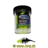 747191999958 - Waterstar - Rubber Baits - Model: Fat Boy - 4,5 cm - 10 stk. - Farve: Gul/Sort - Smag: Hvidløg