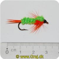 MS012 - Nymphs - Str. 8 - Grøn/orange Montana crawlers