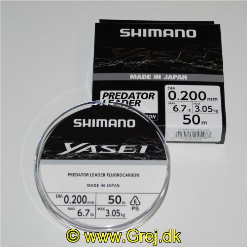 022255245487 - Shimano Yasei Fluorocarbon 50m - 100% Fluorocarbon af højeste kvalitet - 0.20mm/3,05kg
<BR>
<LI>Bedste Knudestyke på Fluorocarbon liner.</LI>
<LI>Blødeste Fluorocarbon line.</LI>
<LI>Mest smidige Fluorocarbonline.</LI>
<LI>Japansk kvalitet.</LI>