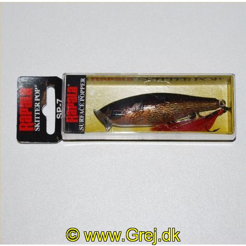 022677278636 - Rapala Skitter Pop - 7cm/7g - Live Field Mouse - Arbejdsdybde: Top Water