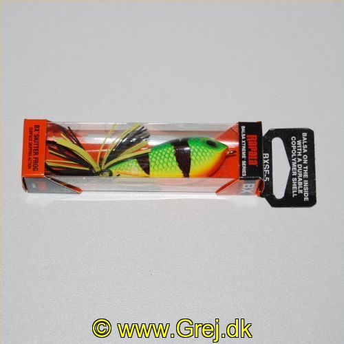 022677327211 - Rapala BX Skitter Frog - Balsa Xtreme - 5,5cm/13g - Fire Snake - Arbejdsdybde: Top Water