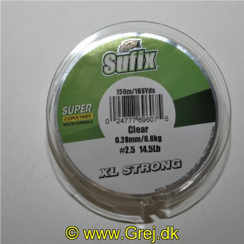 024777696075 - Sufix - XL Strong - 150 meter - 0,28 mm/6,6 kg. - Klar line