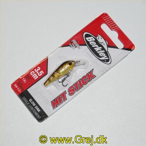 028632936382 - Berkley Hot Stick wobler - 3,5 cm - 1,9 g - Brown Trout - Langsomt synkende (Slow Sink)