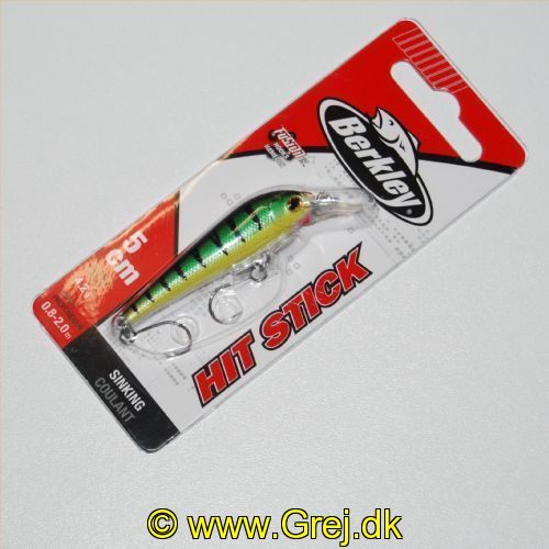 028632936696 - Berkley Hot Stick wobler - 5 cm - 4,2 g - Perch - Synkende (Sinking) - Dybde: 0,8-2m