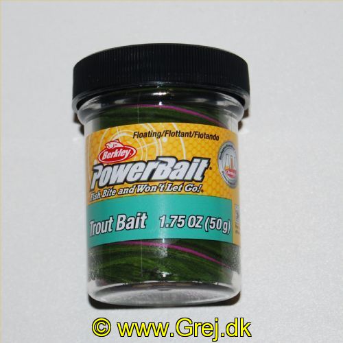 028632950807 - PowerBait uden glimmer - Hippie Hypnotize (sort / lilla / grøn) - V.nr.: 1543407