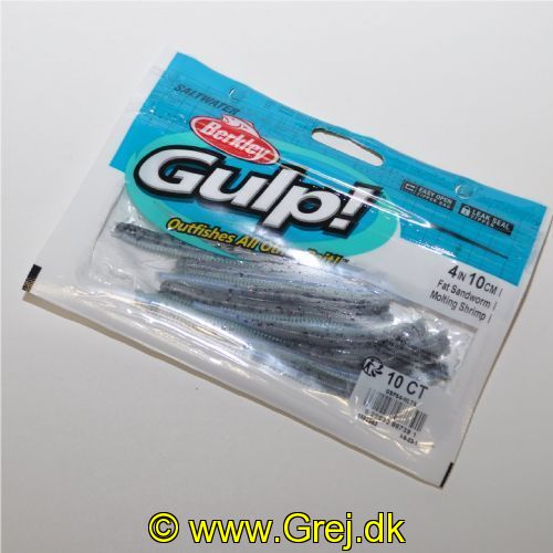 028632987391 - Berkley Saltvands Gulp - 10 cm lange Fat Sandworm - Molting Shrimp - 10 stk