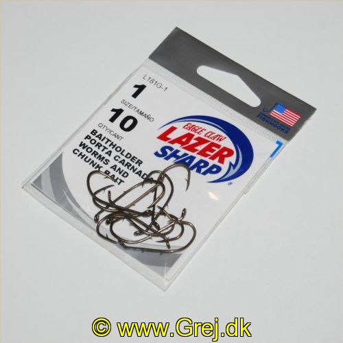 047708171205 - G-PACK - LAZER BAITHOLDER DOWN EYE OFFSET - Model:L181GH-1 - BRONZE - Enheder per pakke: 10