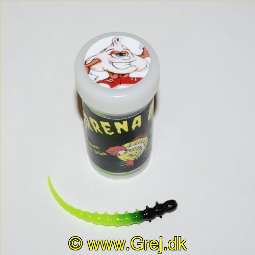 12630004SC - Serrena Baits - Model: Buffy - Worm - 10 stk. - Duft: Hvidløg - Farve: Sort/Chartreuse<BR>
<BR>
Denne model er en lang orm som er lavet af kugler som bliver mindre og mindre indtil halespidsen.<BR>
<BR>
En af de helt nye gummiagn som er nogle af de stærkeste på det tyske marked med mange forskellige duftstoffer fra forskellige frugt samt hvidløg.