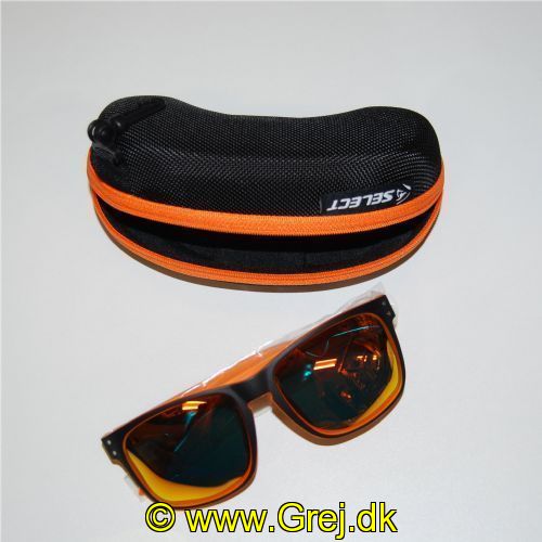 2218702474014 - Select solbrille Visongear CS4-MBO-RR Sort stel med glas rød/orange