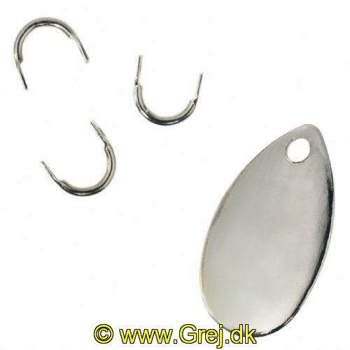 4005652267104 - Edition Sea, fladfiske spoon blade med eyelets - Længde:8cm. - Farve:Sølv - 001 4732 022<br>Useful accessories for all anglers, who want to construct their own systems or in order to refine existing leaders individually.