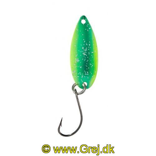 4005652821641 - Pro Staff Series Swindler Spoon - 30mm. - Vægt:2.3g. - Farve:Orange/gul glimmer, UV - 001 6067 212<br>With a tumbling run for more passive trouts. Can be guided extremely slow. Top in the cold season.