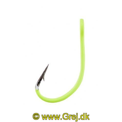 4005652822013 - Trout Attack, UV enkeltkroge sæt - 001 6045 400<br>UV active hooks for spoons and other artificial baits in 3 different colours. Each 2 in yellow, orange and green per pack. With eye.