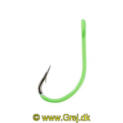 4005652822013 - Trout Attack, UV enkeltkroge sæt - 001 6045 400<br>UV active hooks for spoons and other artificial baits in 3 different colours. Each 2 in yellow, orange and green per pack. With eye.