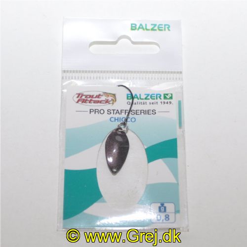 4005652830261 - Pro Staff Series Chicco spoon - 20mm. - Vægt:0.8g. - Farve:Copper-Brown - 001 6082 003<br>Extra-small and light spoons for fishing in summer when the trout are in the upper layers of water and look-out for small bait. Most colours are on the muted side, which has proved extremely effective on passive fishes.