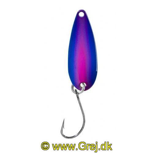 4005652832609 - Pro Staff Series Swindler Spoon - 30mm. - Vægt:2.3g. - Farve:Blå/pink - 001 6067 217<br>With a tumbling run for more passive trouts. Can be guided extremely slow. Top in the cold season.