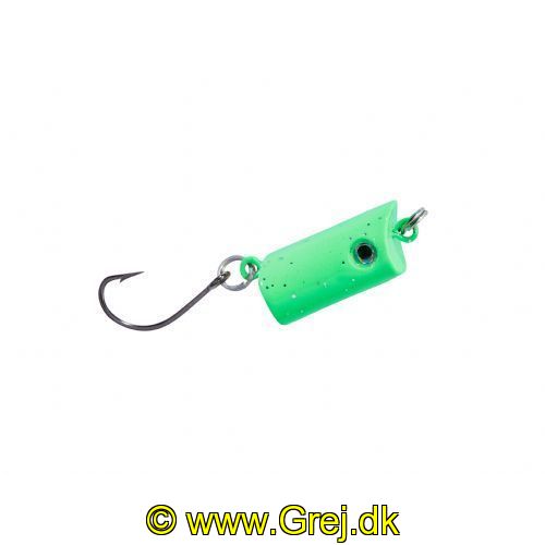 4005652834351 - Trout Attack Pellet wobbler - 1.5mm. - Vægt:4g. - Farve:Chartreuse glitter - 001 6084 003<br>Imitates perfectly a sinking pellet. It works best when a swarm of fish has been spotted. The hard bait is then cast above the fish and plunked into the swarm. A real winner! Sinking!