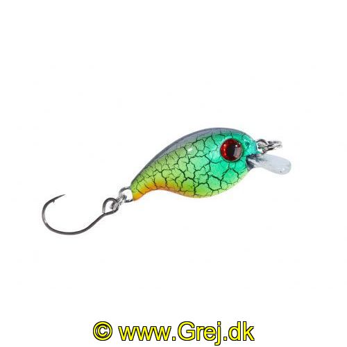 4005652835242 - Trout Attack Thunder wobbler - 30mm. - Vægt:2g. - Farve:Farve H - 001 6093 008<br>Floating trout crank hard bait with cool UV-active colours that bring in the strikes. With rattles in its body. The hook tip has been sharpened chemically.