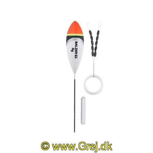 4005652839196 - Trout Attack, E. Slim Jim flåd med glaslod og gummistoppere - Vægt:2g. - 001 6090 402<br>First-class float sets consisting of high-quality trout floats with small bodies, matching glass weights, triple swivels and line stoppers.