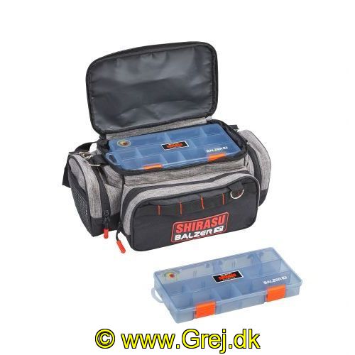 4005652854298 - Shirasu Organizer - Farve:Sort - 001 1936 005<br>Organizer bags, equipped with 2 Shirasu tackle boxes. Optionally, each bag can be retrofitted with another box (sold separately). The bags made of high-quality 600D nylon all have 3 additional outer pockets and a waterproof, washable PVC bottom. The lids of the
boxes are UV-protected so that the contents do not fade even in strong sunlight. Material: 80% Nylon, 10% PVC, 10% Polyester. Can be retrofitted with Shirasu box Art. 1 19360/100.