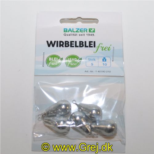 4005652863214 - Swivel Synk - Vægt:10g. - 001 4019 010<br>Non toxic leadfree weights made of zinc.