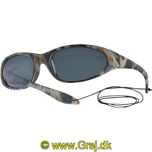 4005652863481 - Polaroidbriller - Farve:Grå - Variant:Turin - 001 8731 000<br>With dark gray polarized lenses, trendy camouflage frame and integrated cord.