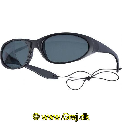 4005652863504 - Polaroidbriller - Farve:Grå - Variant:Munich - 001 8731 002<br>With dark gray polarized lenses, black frame and integrated cord.