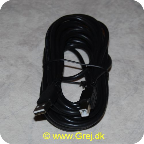 4040849689024 - USB A til B - 5M kabel - Forskellige farver
