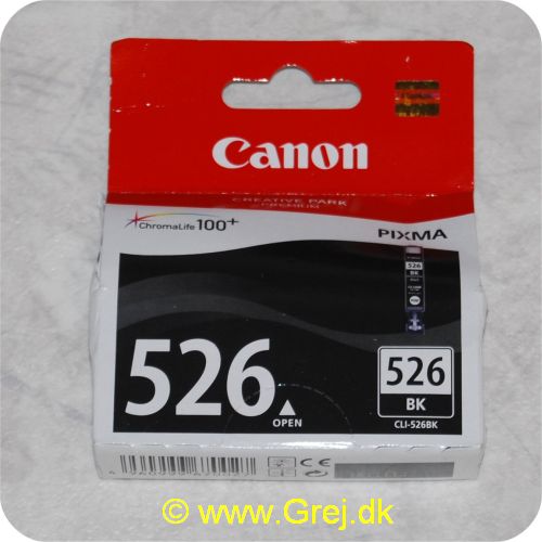 4960999670027 - Canon blæk patron Sort 526 - CLI-526BK<BR>Passer feks. til:<BR>PIXMA Series - iP4850/iX6550/MG5150/MG5250/MG6150/MG8150/MX885