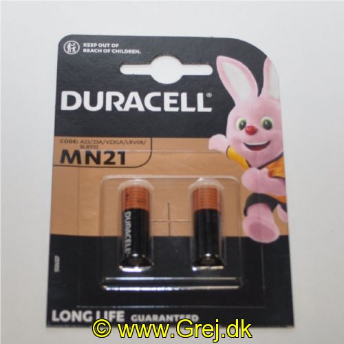 5000394203969 - 2 stk. Duracell 12v - Model 23A batterier<BR>
Model numre: A23 - 23A - V23GA - LRV08 - 8LR932