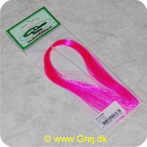 5704041018035 - Rizz Fiber - Fluo. Pink - Tynde lysledende nylon fibre som er meget klare i farven - Er et suverænt materiale til haler på lakse og havørredfluer eller vinger til streamers og saltvandsfluer