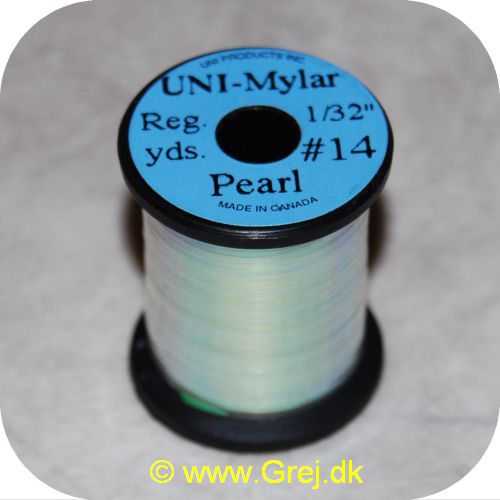 5704041100495 - UNI Mylar Flat Tinsel - Pearl - Reg. yards - # 14 - Ekstra stærk Mylar tinsel - Transparent Pearl