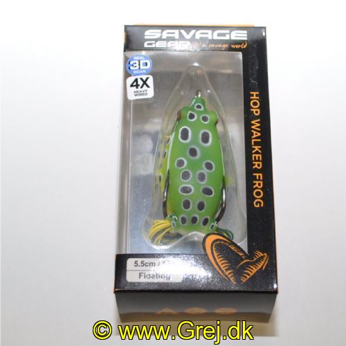 5706301774385 - Savage Gear - Hop Walker Frog - 15 gram - 5,5cm - Floating - Farve: Green Leopard