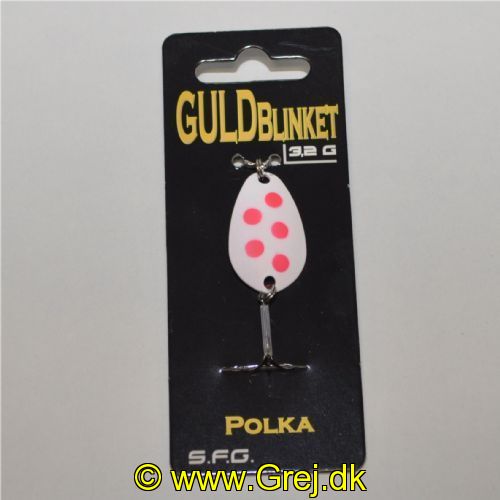 5740028800378 - GuldBlinket - 3,2 gram - Forside: Hvid m/røde prikker - Bagside: pink m/hvide priker - Farvenavn: Polka