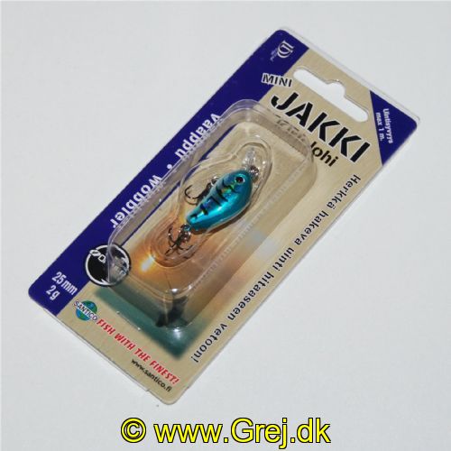 6430073671212 - JAKKI mini wobler - 2,5 cm - 2 gram - Blå fisk med hvid bund