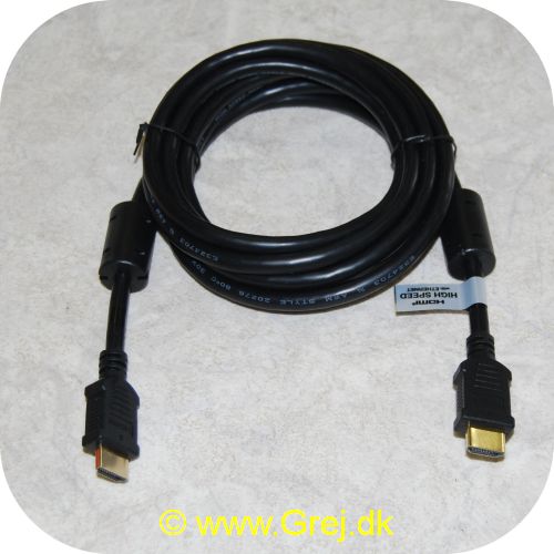 7340004662075 - HDMI Kabel - Han til Han - 3m - Ver. 1.4 (med Ethernet kabel i)