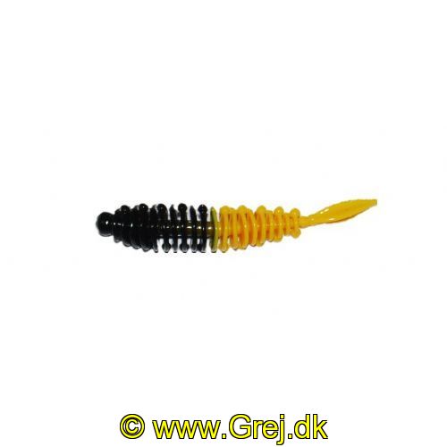 747191999248 - Waterstar - Rubber Baits - Model: Slim Lady - 5,5 cm - 10 stk. - Farve: Orange/Sort - Smag: Banan