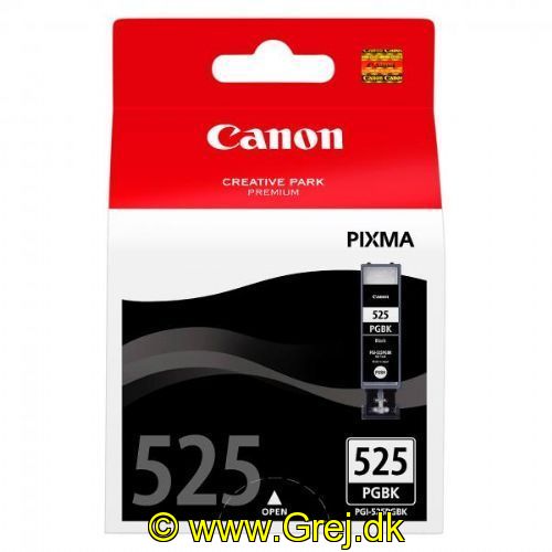 8714574554273 - Canon blæk patron Sort 525 - PGI-525PGBK - Enkelt pakke<BR>Passer feks. til:<BR>PIXMA Series - iP4850/iP4950/iX6550/MG5150/MG5250/MG6150/MG6250/MG8150/MG8250/MX885